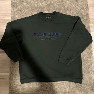 Eddie Bauer Sweatshirt Mens Green Large Vintage Embroidered 1920 Crewneck